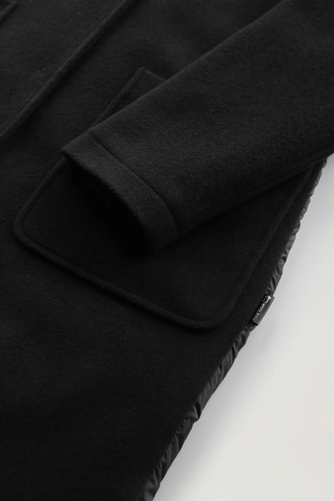Parka>Woolrich Kuna Parka In Misto Lana E Cashmere Black