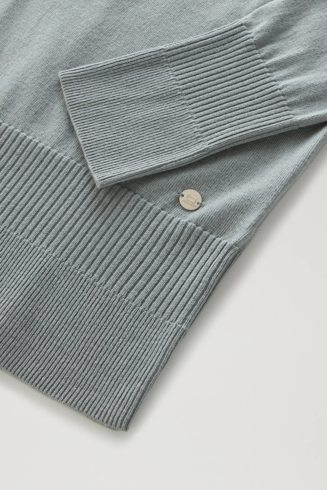 Maglieria>Woolrich Maglia Con Scollo A V In Cotone E Cashmere Sage