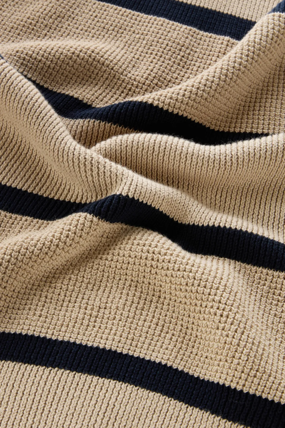 Maglieria>Woolrich Maglia Girocollo A Righe In Puro Cotone Beach Sand Stripe