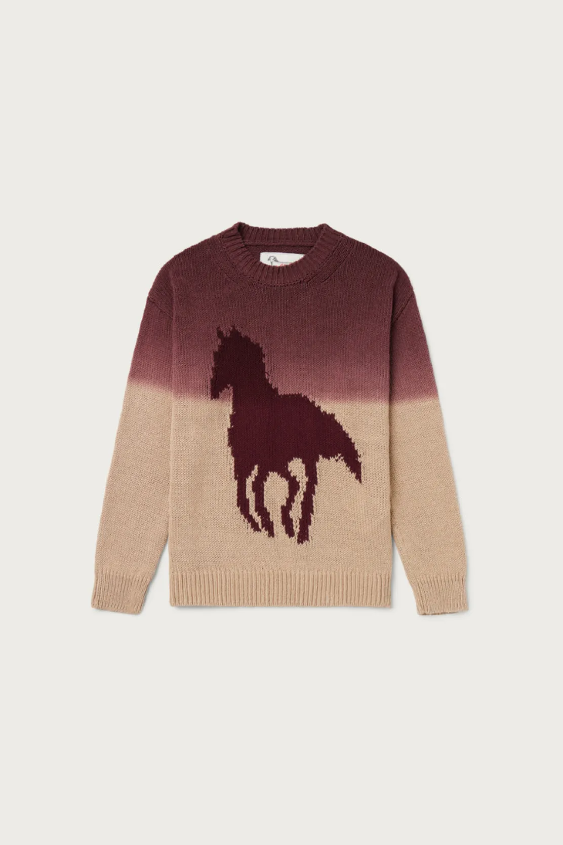 One Of These Days / Woolrich|Maglieria>Woolrich Maglia Girocollo In Misto Cotone Con Effetto Ombré - One Of These Days / Sand