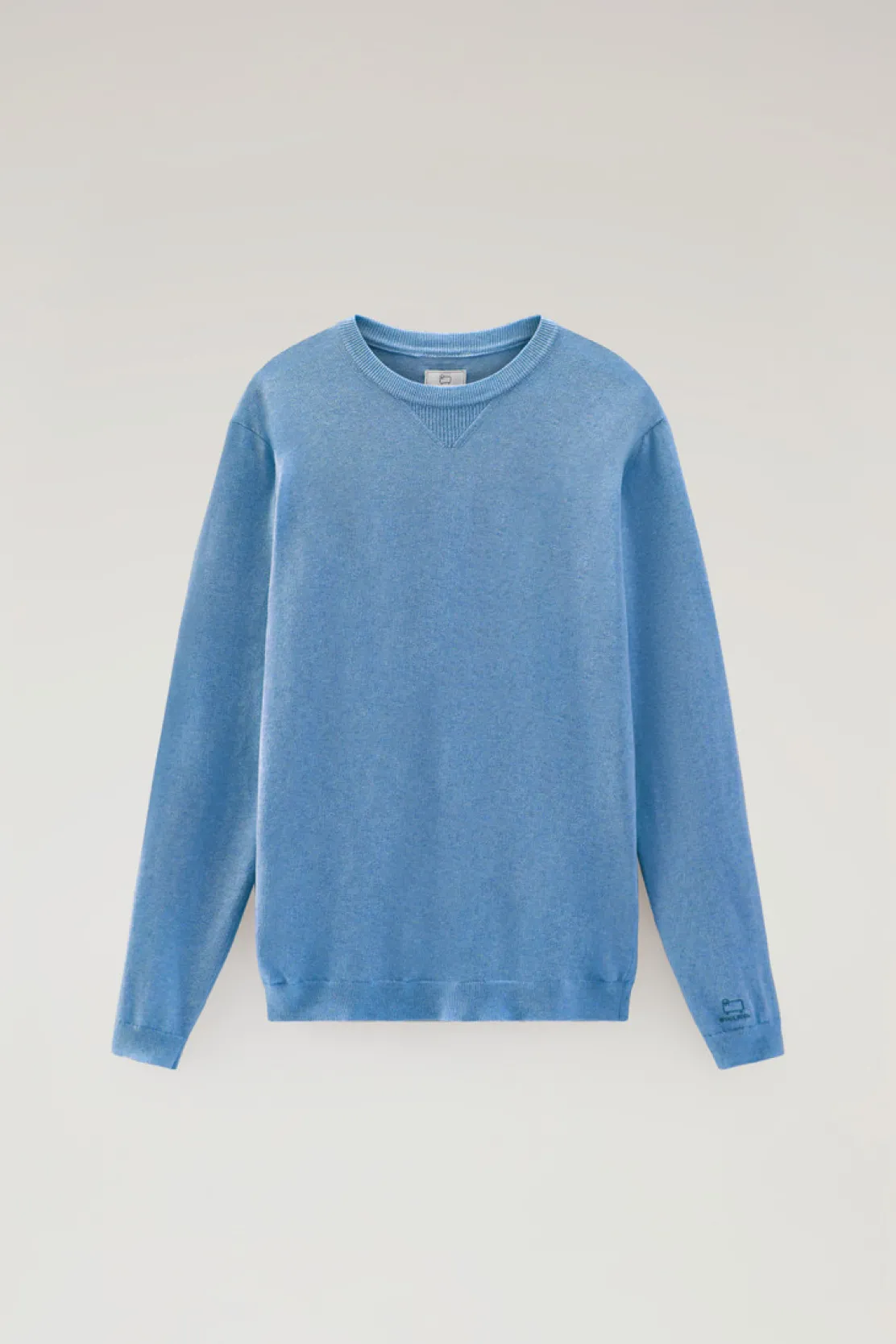 Maglieria>Woolrich Maglia Girocollo In Puro Cotone Campanula Melange