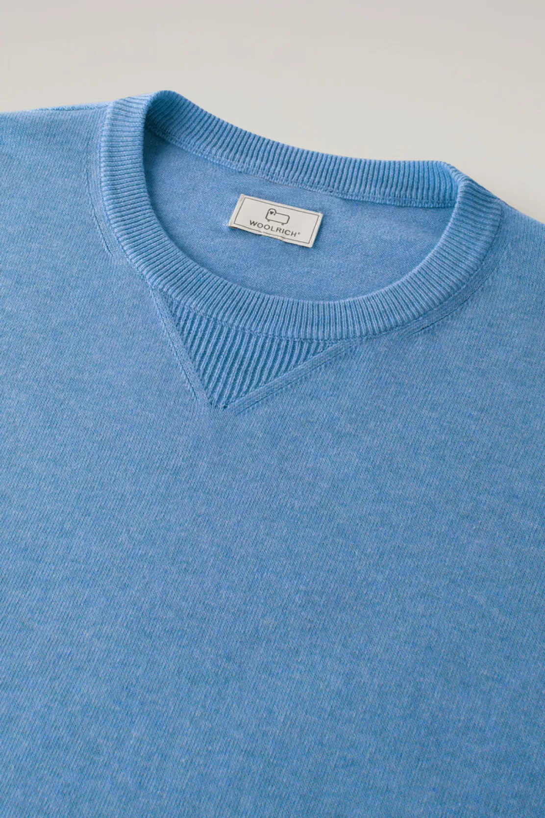 Maglieria>Woolrich Maglia Girocollo In Puro Cotone Campanula Melange