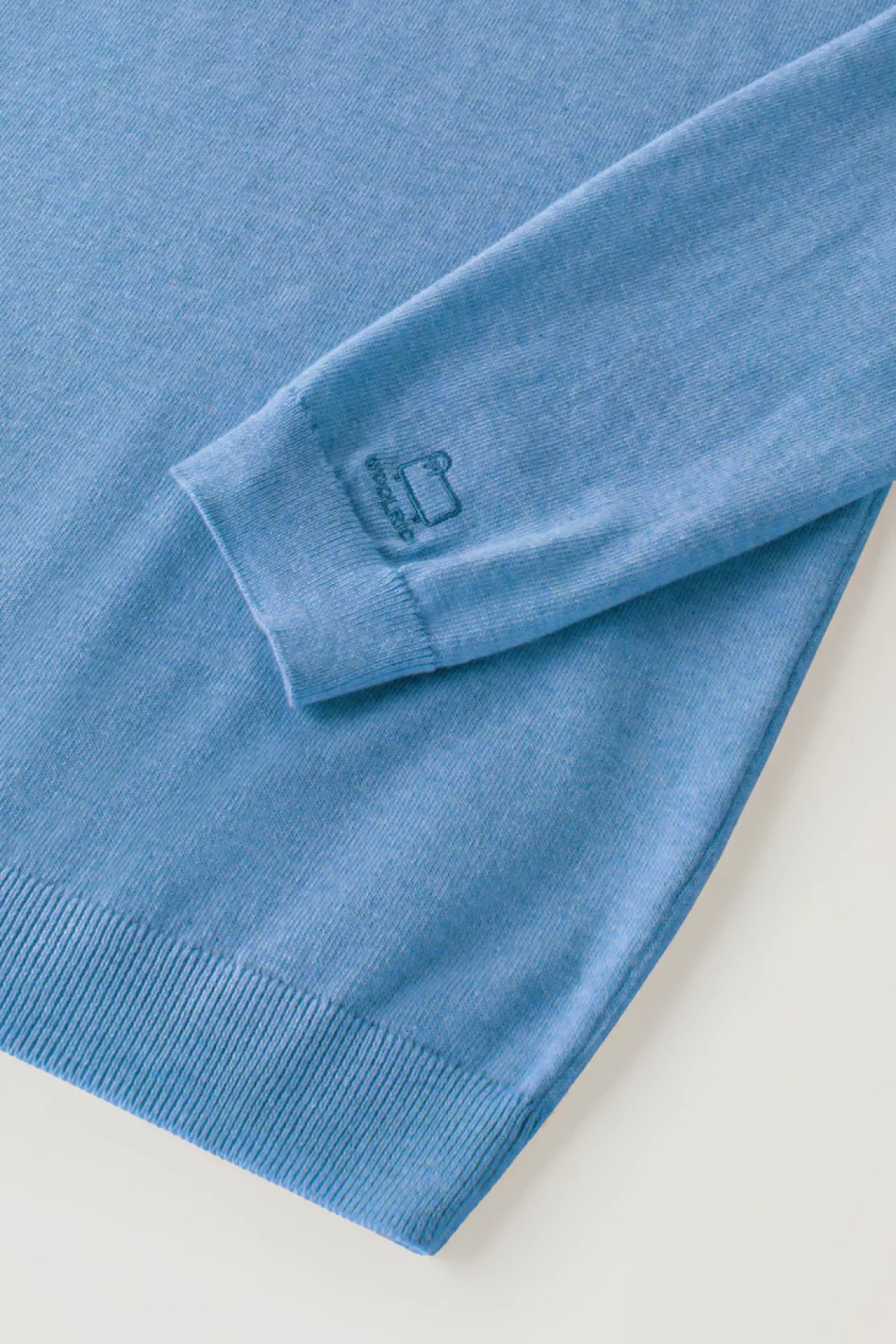Maglieria>Woolrich Maglia Girocollo In Puro Cotone Campanula Melange