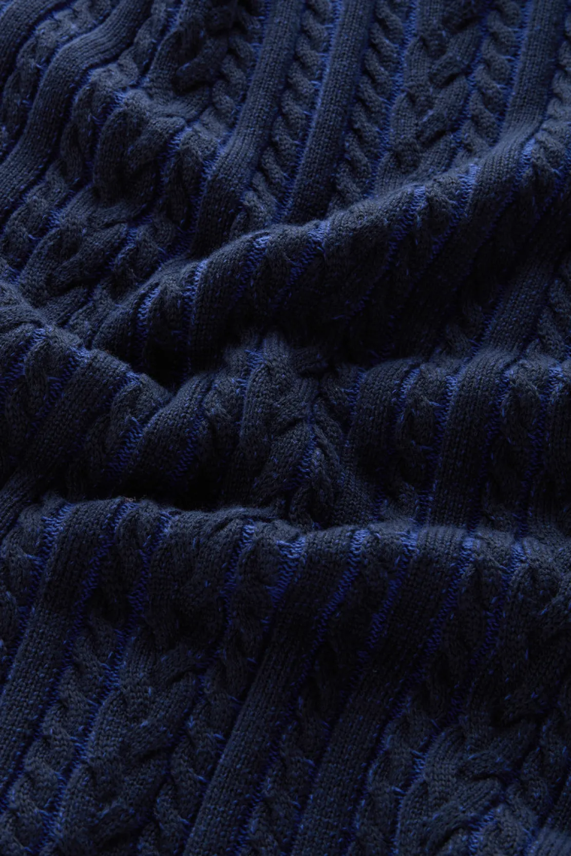 Maglieria>Woolrich Maglia Girocollo Vanisè In Puro Cotone Melton Blue Bicolor