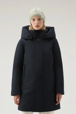 Impermeabili|Parka>Woolrich Marshall Parka Impermeabile In GORE-TEX Melton Blue
