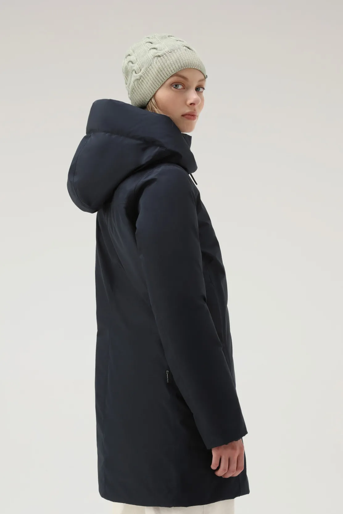 Impermeabili|Parka>Woolrich Marshall Parka Impermeabile In GORE-TEX Melton Blue