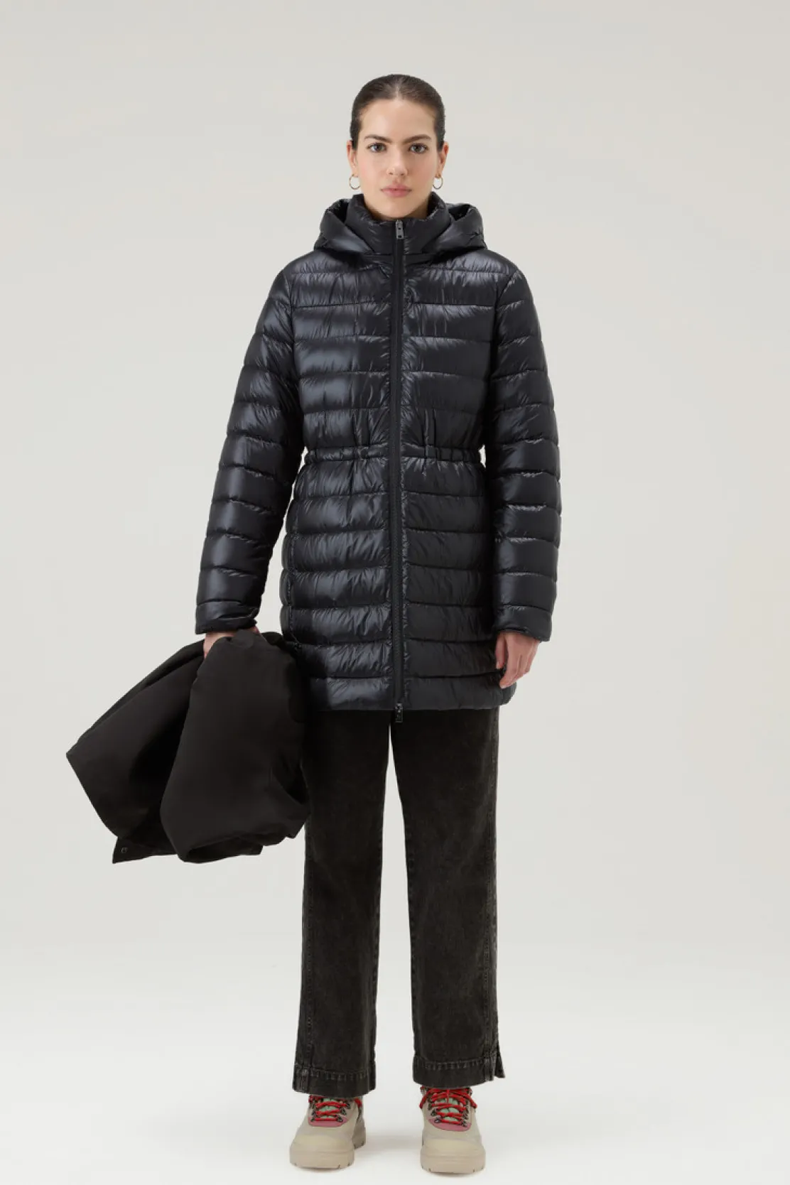 Parka>Woolrich Military Parka 3 In 1 In Ramar Cloth Con Giacca Trapuntata Removibile Black