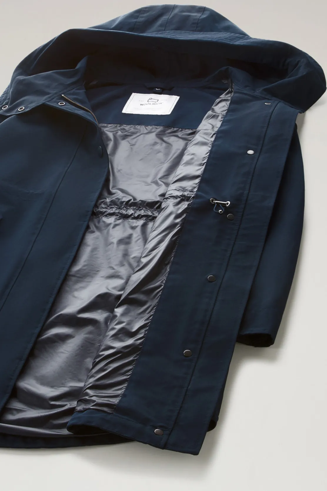 Parka>Woolrich Military Parka 3 In 1 In Ramar Cloth Con Giacca Trapuntata Removibile Melton Blue