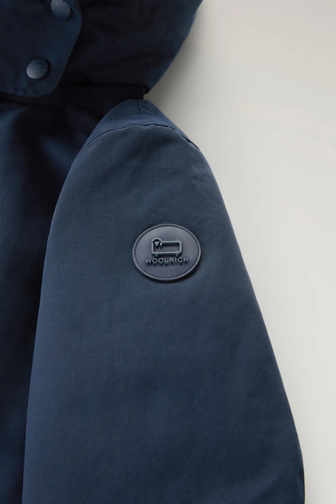 Parka>Woolrich Military Parka 3 In 1 In Ramar Cloth Con Giacca Trapuntata Removibile Melton Blue