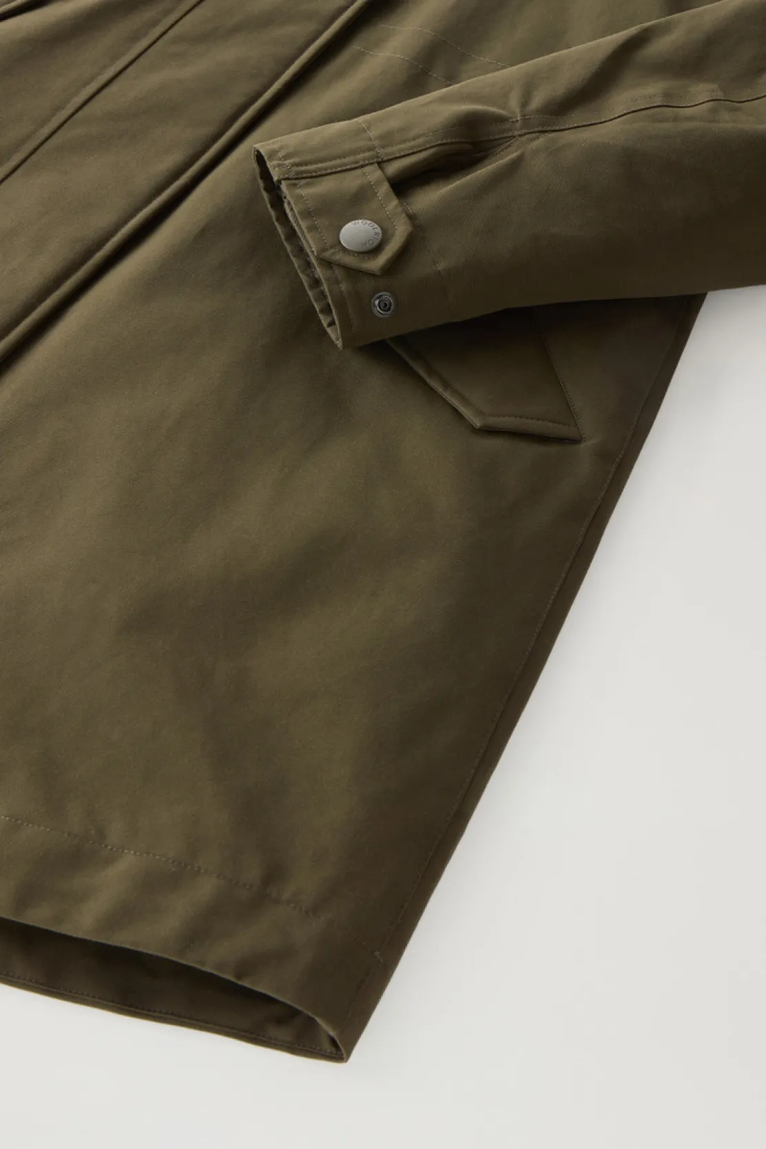 Parka>Woolrich Military Parka 3 In 1 In Ramar Cloth Con Giacca Trapuntata Removibile Dark Green