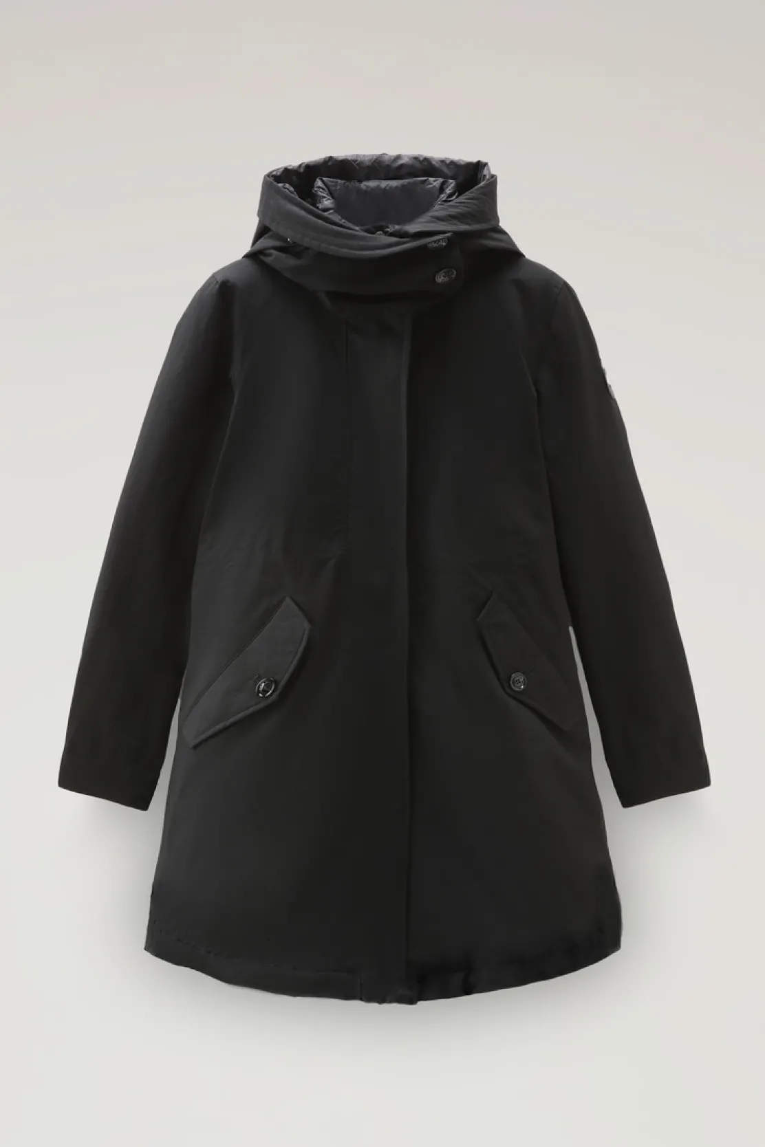 Parka>Woolrich Military Parka Lungo 3 In 1 In Eco Ramar Black