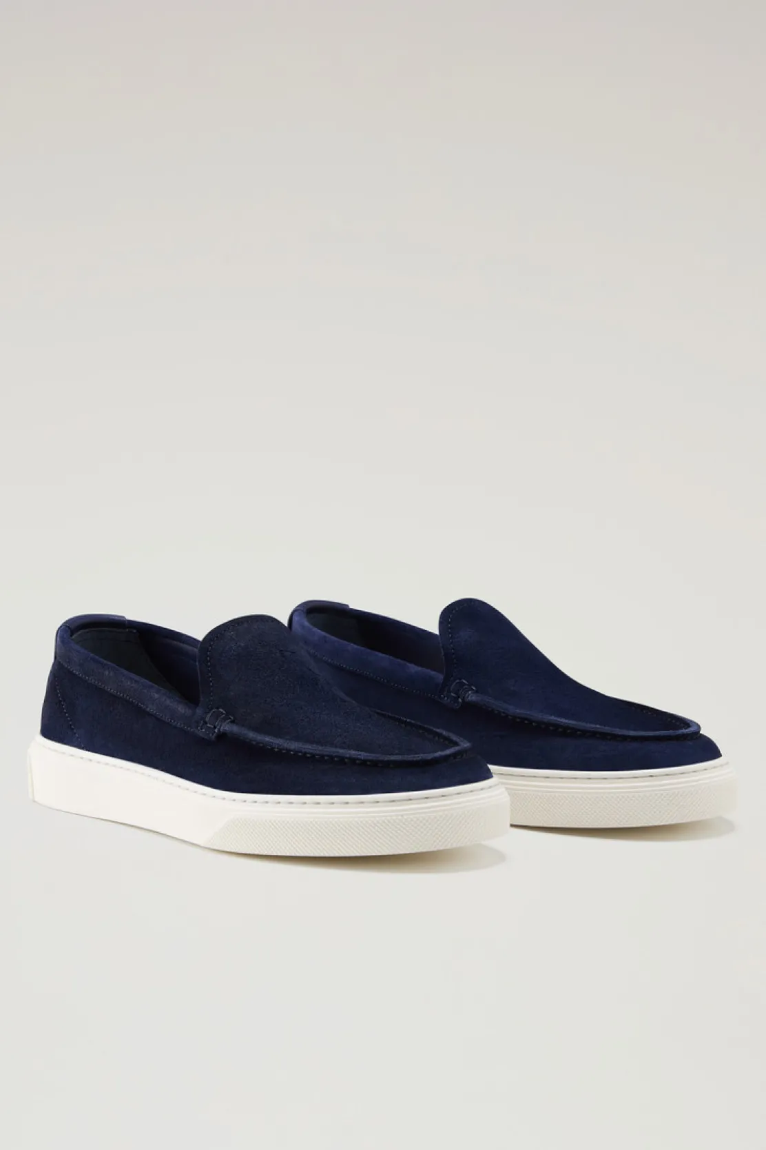 Scarpe da barca e sandali>Woolrich Mocassini In Pelle Scamosciata Blue