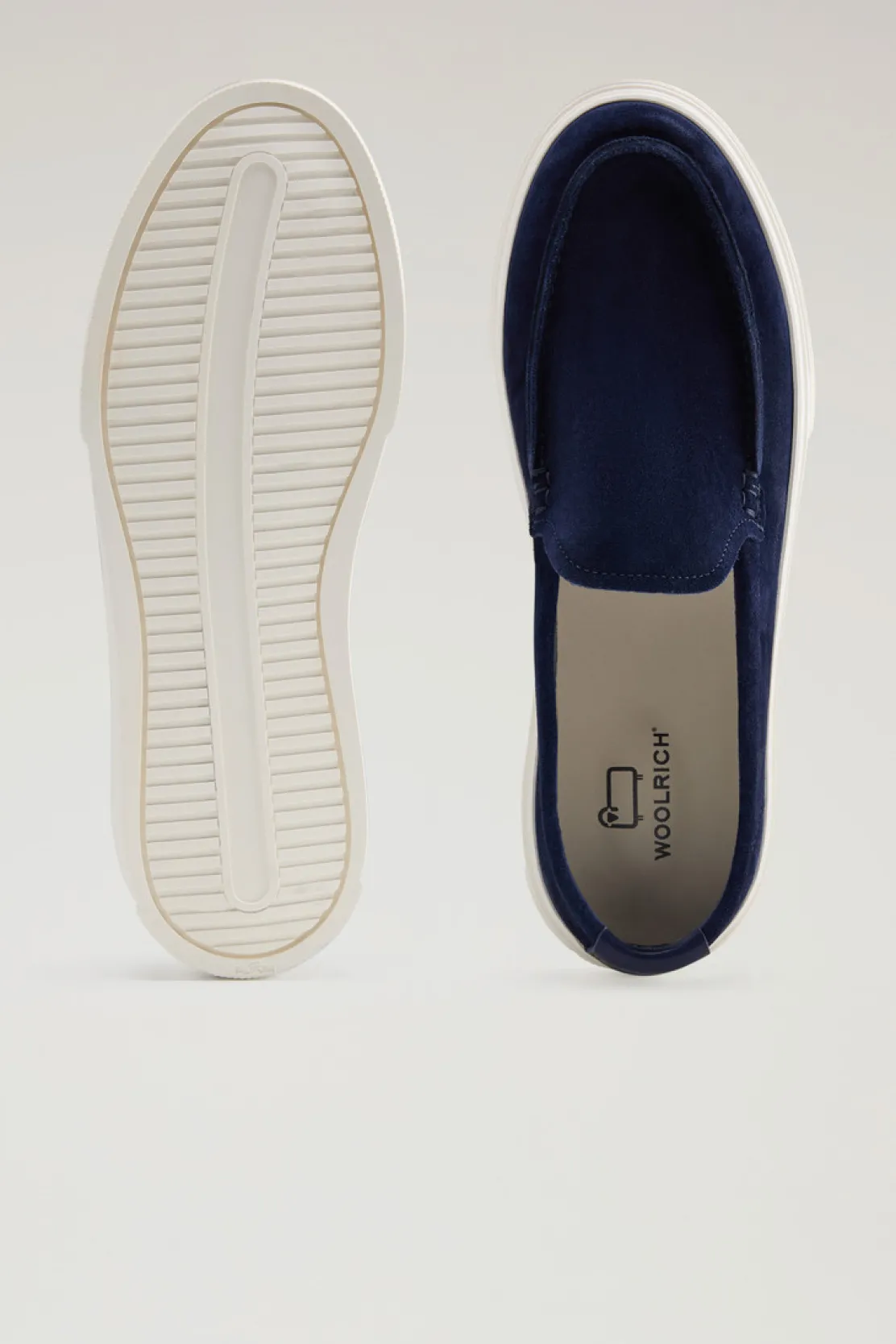 Scarpe da barca e sandali>Woolrich Mocassini In Pelle Scamosciata Blue