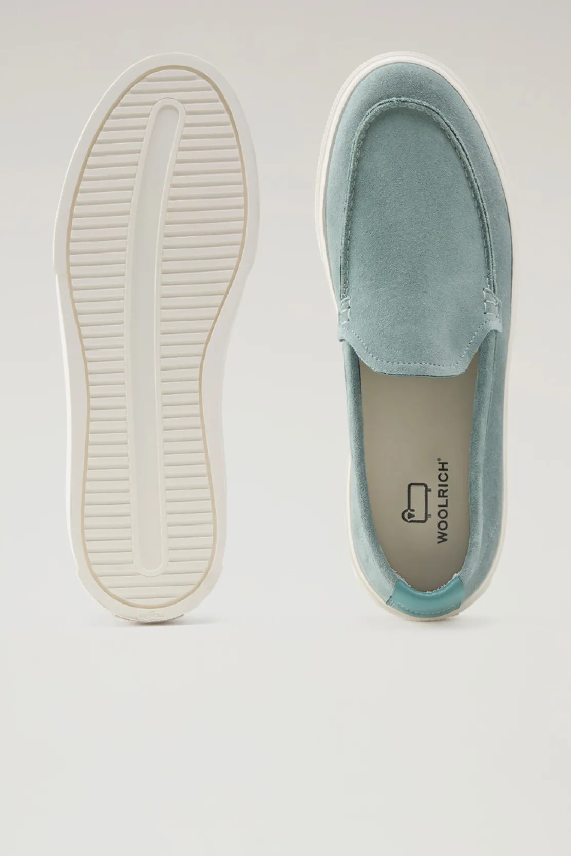 Scarpe da barca e sandali>Woolrich Mocassini In Pelle Scamosciata Green