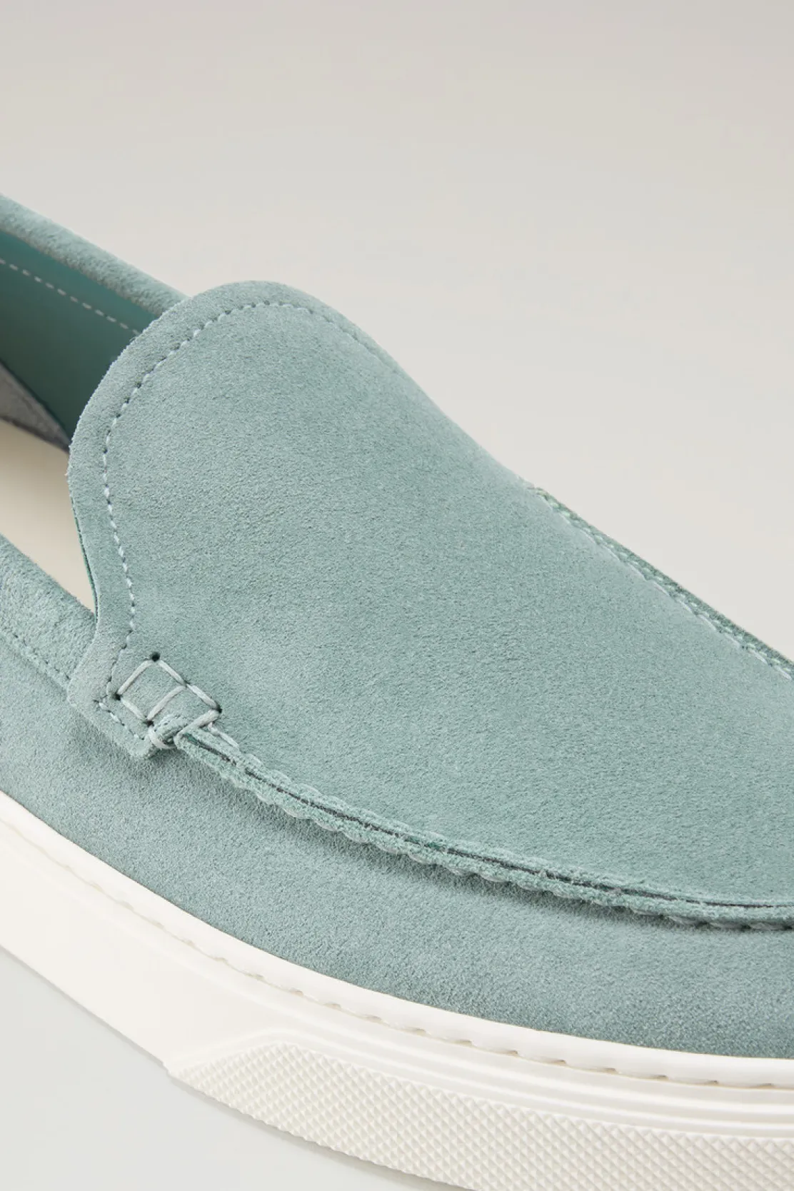 Scarpe da barca e sandali>Woolrich Mocassini In Pelle Scamosciata Green