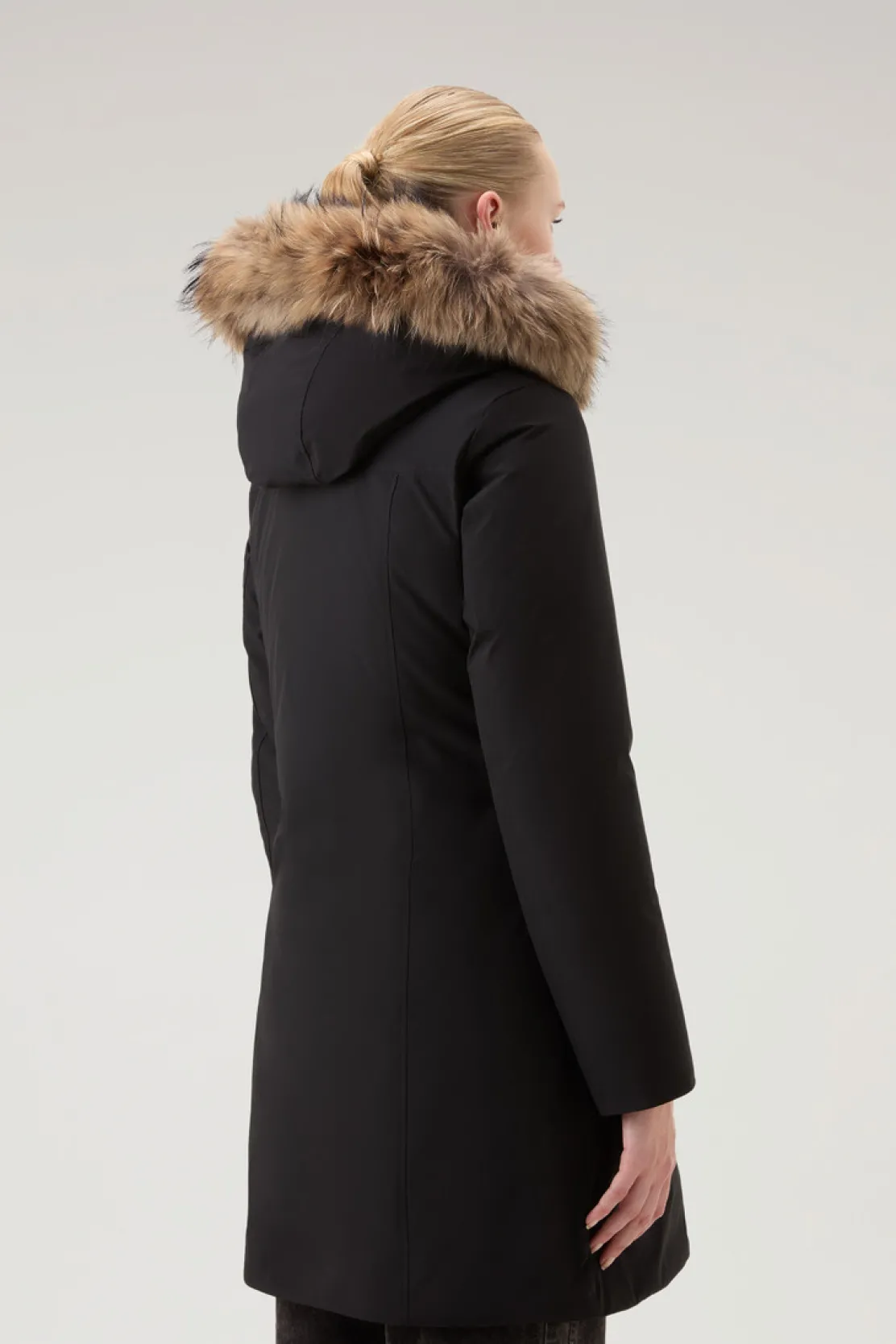Parka>Woolrich Modern Vail Parka Con Cappuccio Staccabile Black