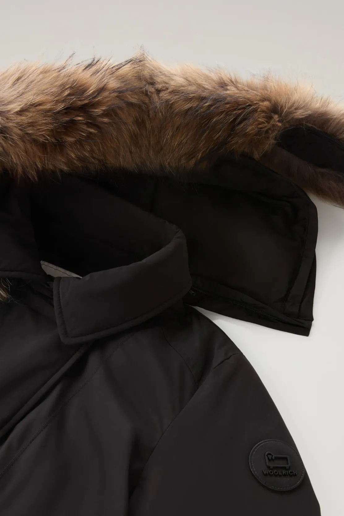 Parka>Woolrich Modern Vail Parka Con Cappuccio Staccabile Black