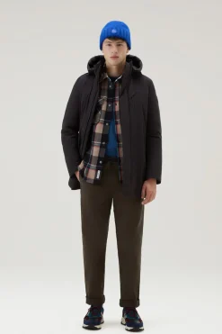 Impermeabili|Parka>Woolrich Mountain Parka In Nylon Elasticizzato Black