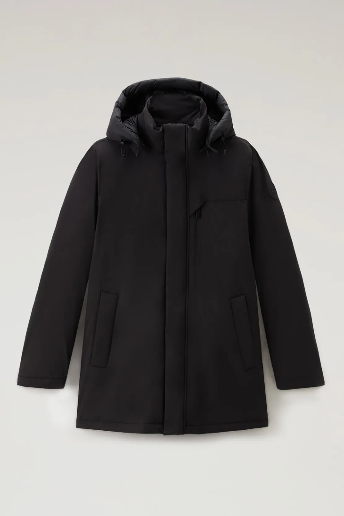 Impermeabili|Parka>Woolrich Mountain Parka In Nylon Elasticizzato Black