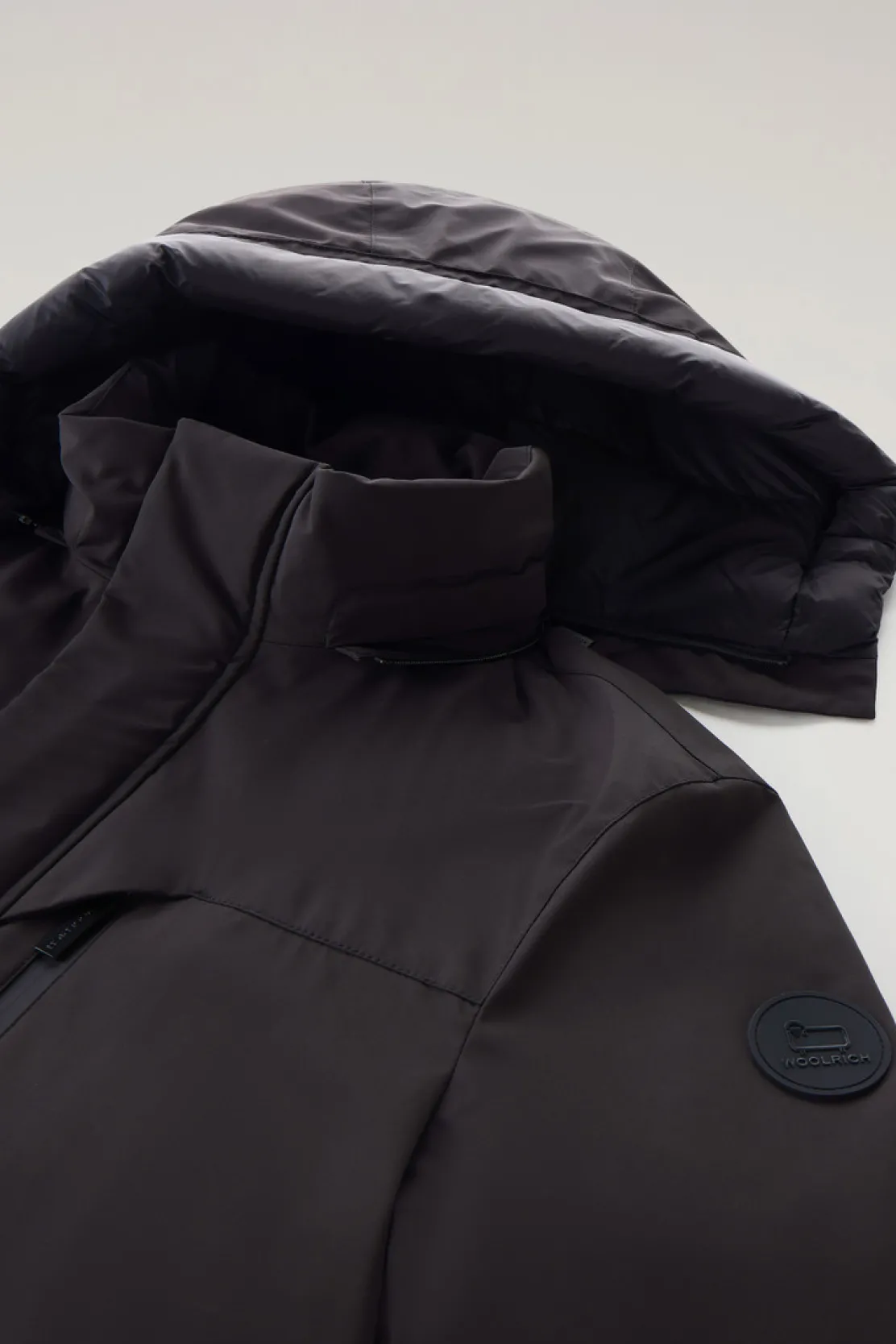 Impermeabili|Parka>Woolrich Mountain Parka In Nylon Elasticizzato Black