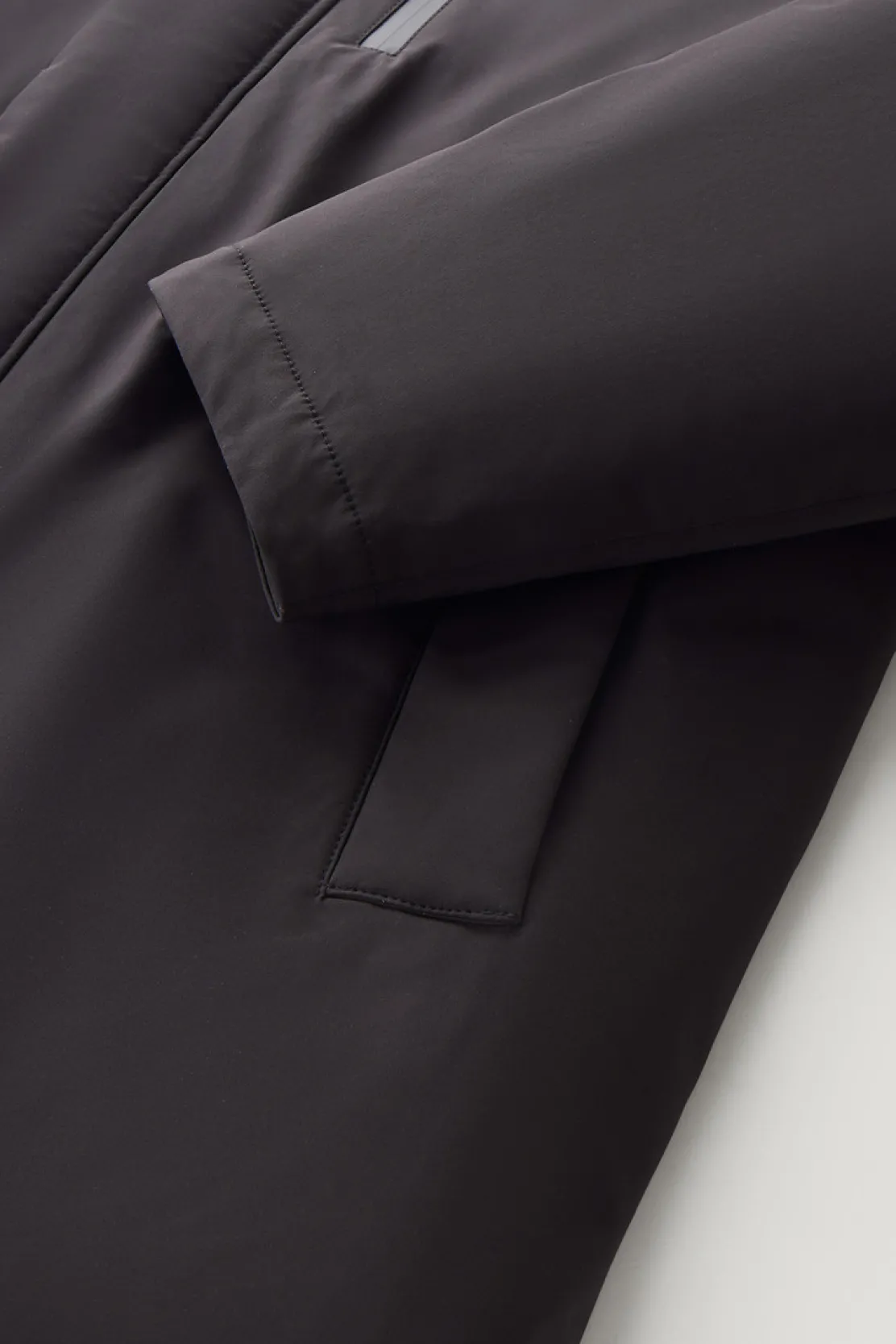 Impermeabili|Parka>Woolrich Mountain Parka In Nylon Elasticizzato Black