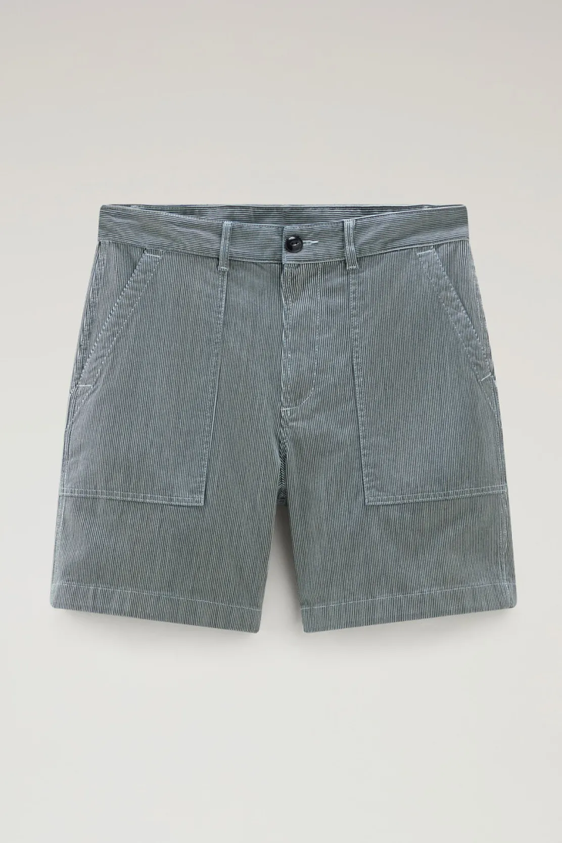Pantaloni e pantaloncini>Woolrich Pantaloncini Chino A Righe In Misto Cotone Elasticizzato Blue Stripe