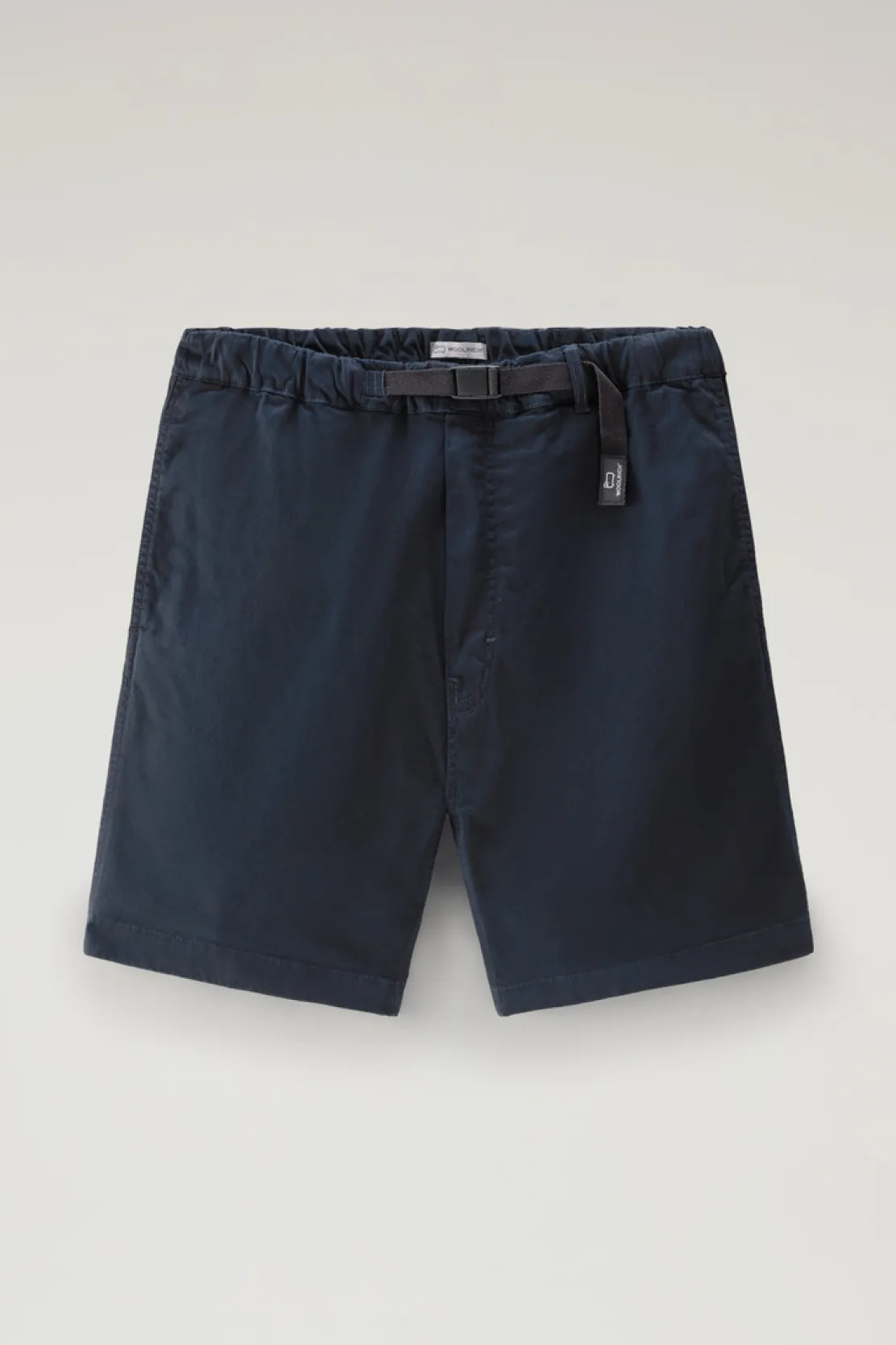 Pantaloni e pantaloncini>Woolrich Pantaloncini Chino Tinti In Capo In Cotone Elasticizzato Melton Blue