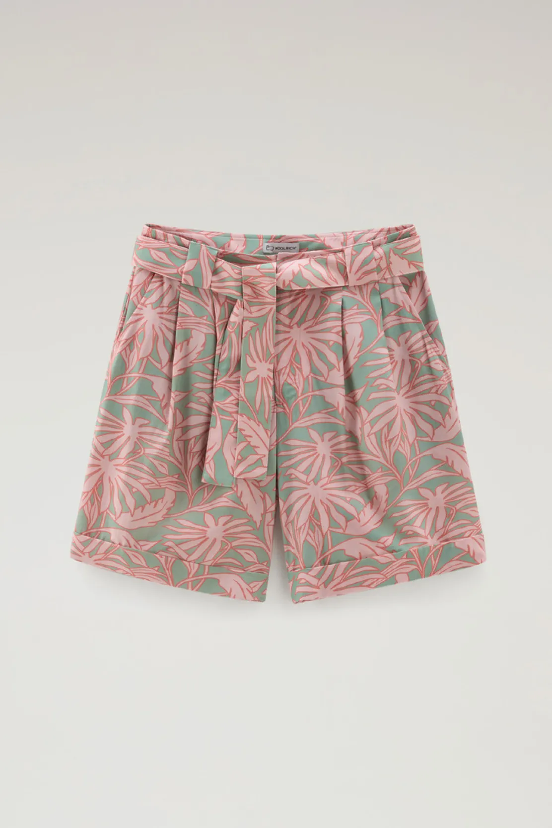 Pantaloni e pantaloncini>Woolrich Pantaloncini Con Stampa Tropical Coral Sand Flower