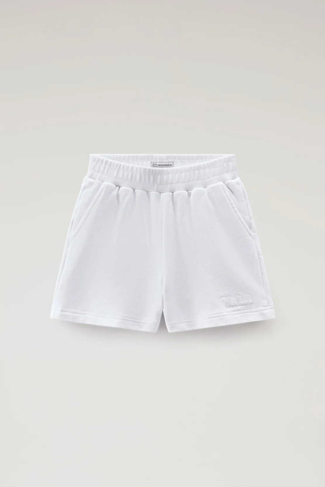 Abbigliamento>Woolrich Pantaloncini Da Bambina In Puro Cotone Felpato Bright White