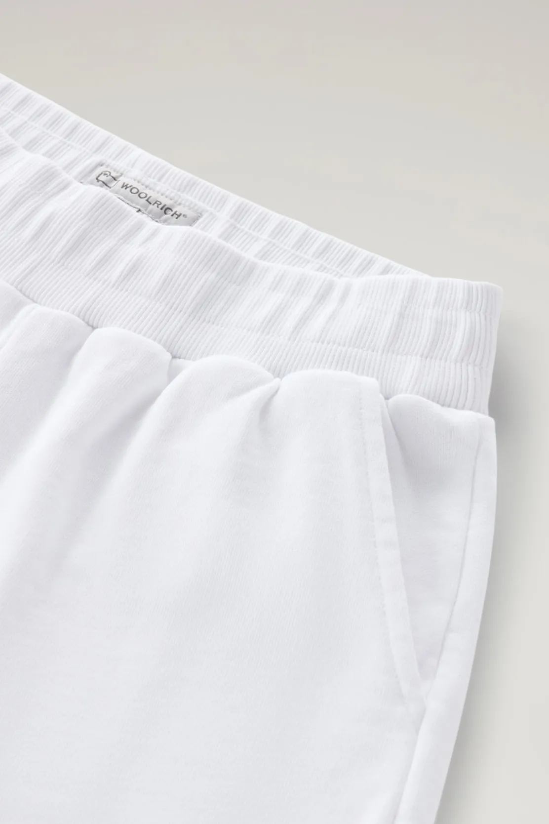 Abbigliamento>Woolrich Pantaloncini Da Bambina In Puro Cotone Felpato Bright White