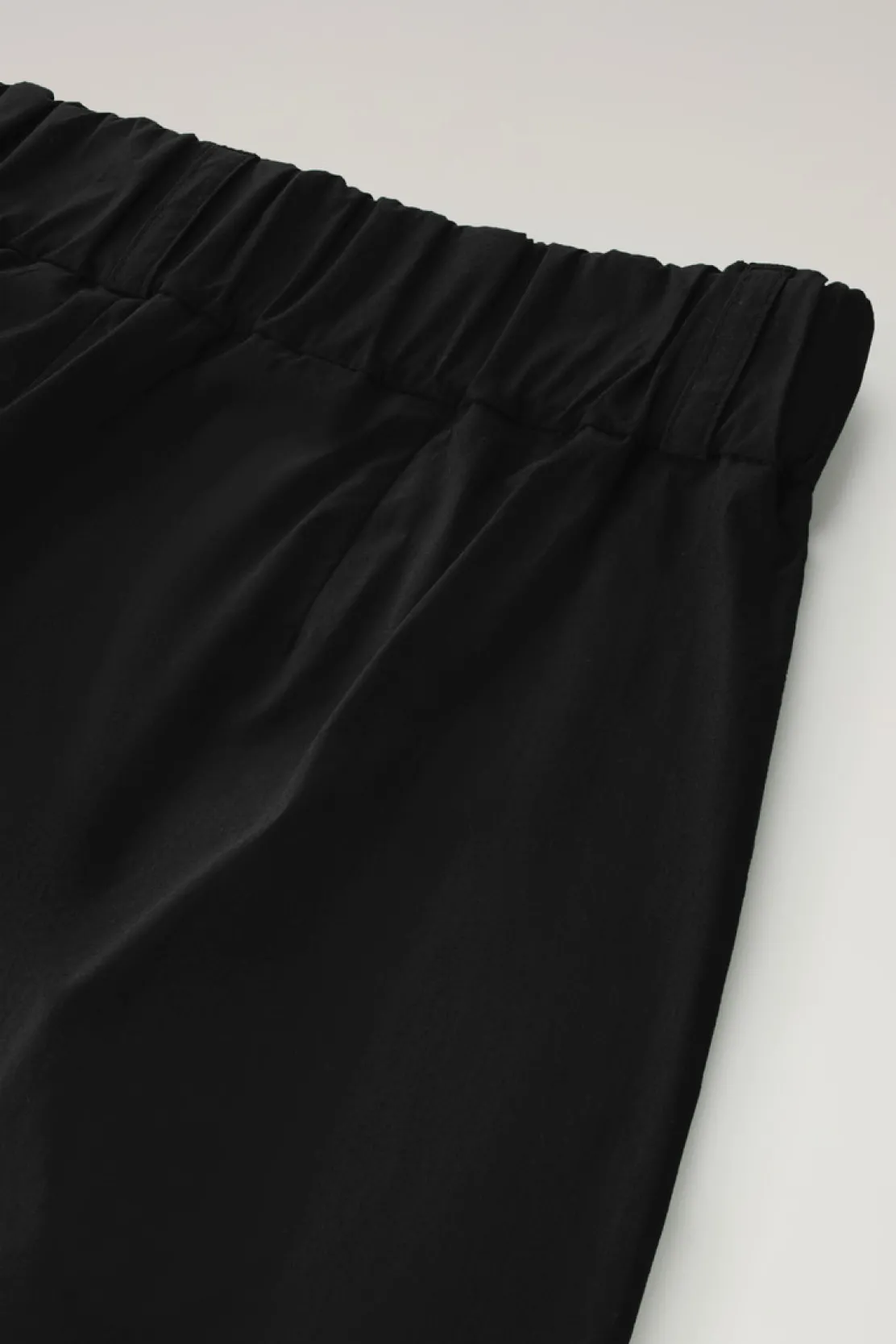 Pantaloni e pantaloncini>Woolrich Pantaloncini In Popeline Di Puro Cotone Black