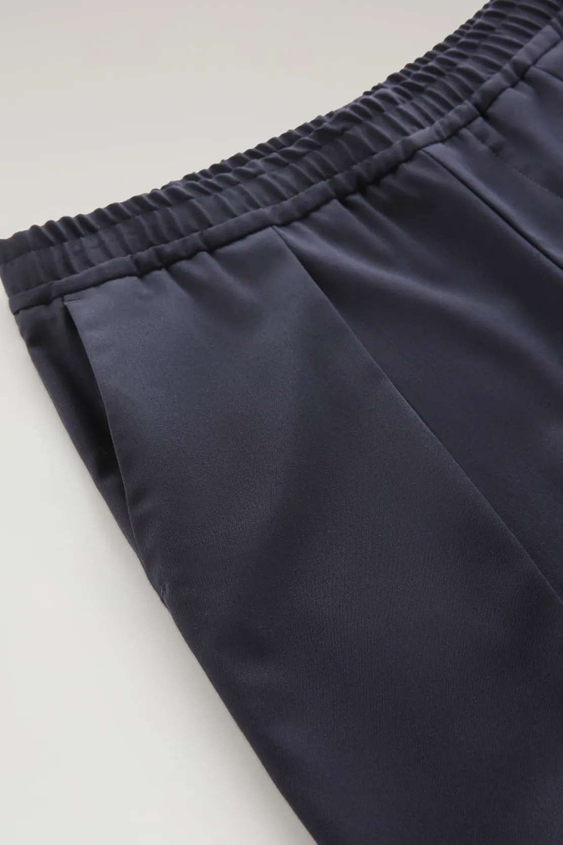 Pantaloni e pantaloncini>Woolrich Pantaloni Commuting In Misto Lana Eco-comfort Melton Blue