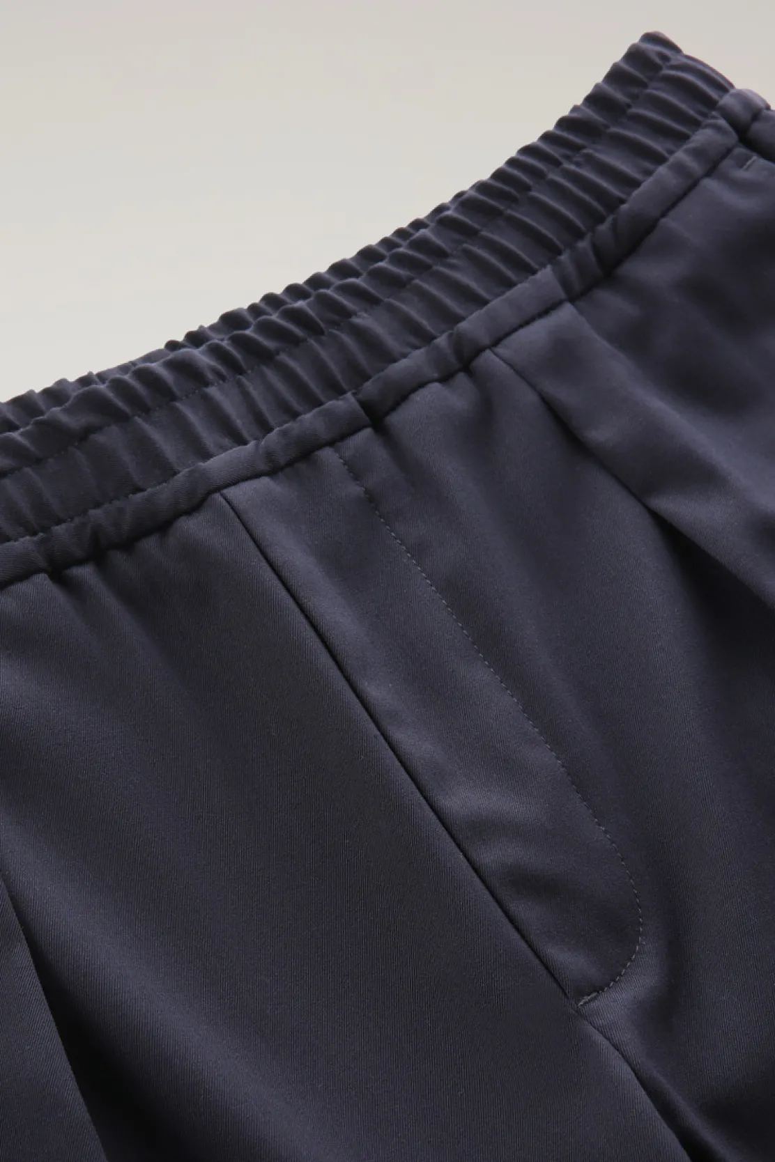 Pantaloni e pantaloncini>Woolrich Pantaloni Commuting In Misto Lana Eco-comfort Melton Blue