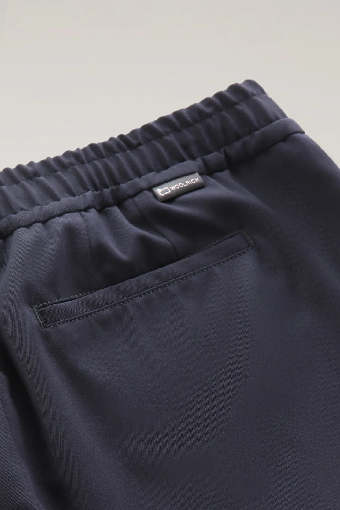 Pantaloni e pantaloncini>Woolrich Pantaloni Commuting In Misto Lana Eco-comfort Melton Blue