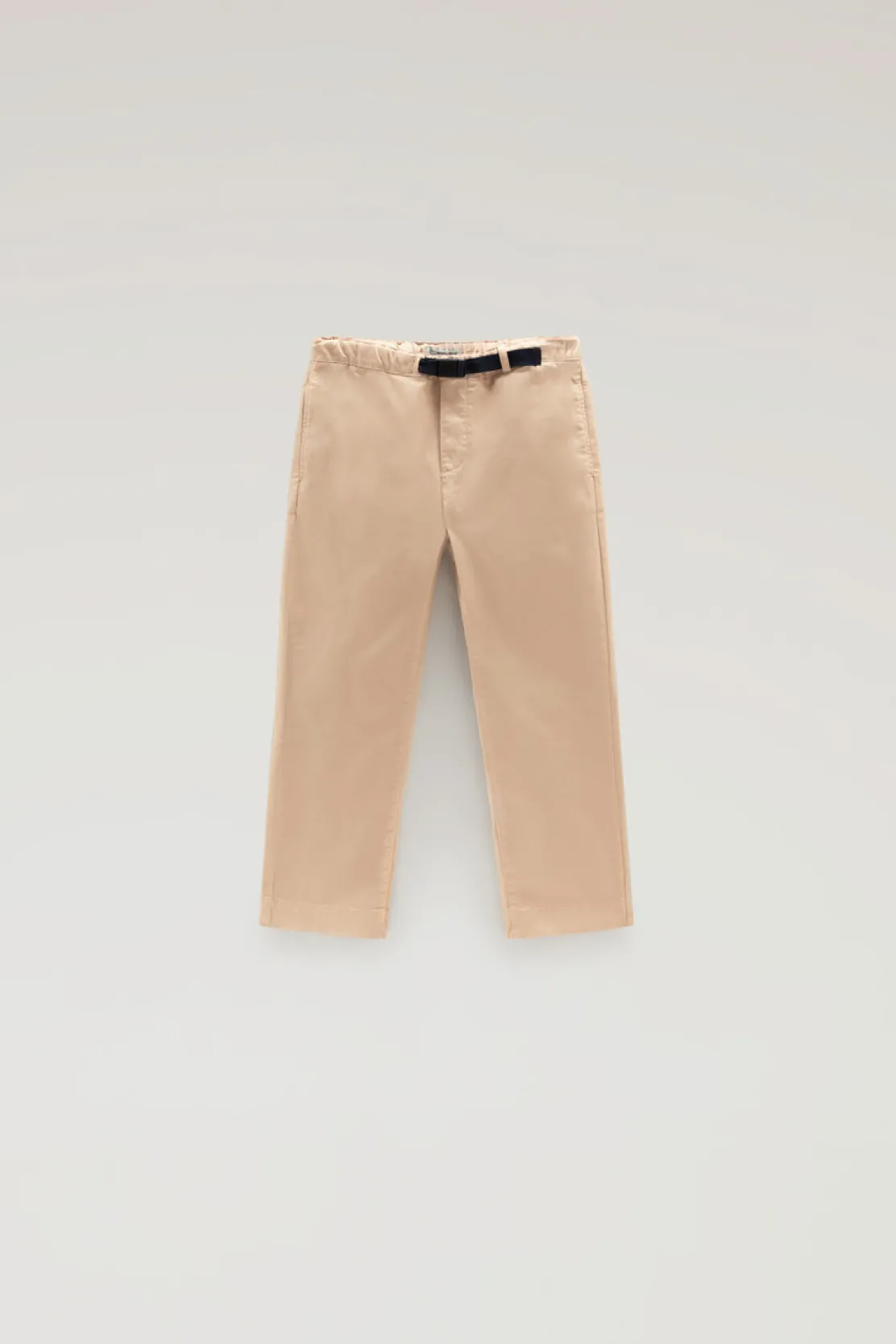 Abbigliamento>Woolrich Pantaloni Da Bambino Tinti In Capo In Cotone Elasticizzato Beach Sand