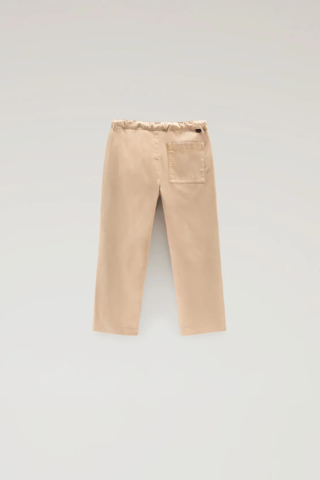 Abbigliamento>Woolrich Pantaloni Da Bambino Tinti In Capo In Cotone Elasticizzato Beach Sand