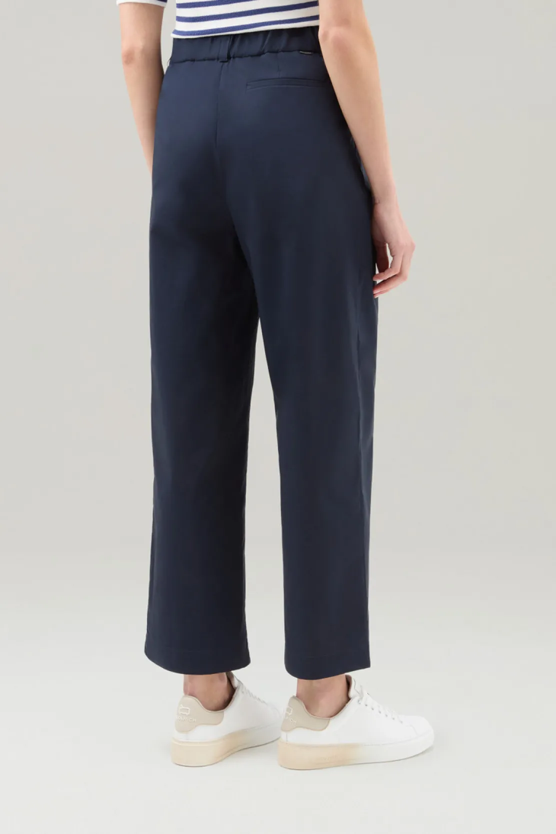 Pantaloni e pantaloncini>Woolrich Pantaloni In Popeline Di Puro Cotone Melton Blue