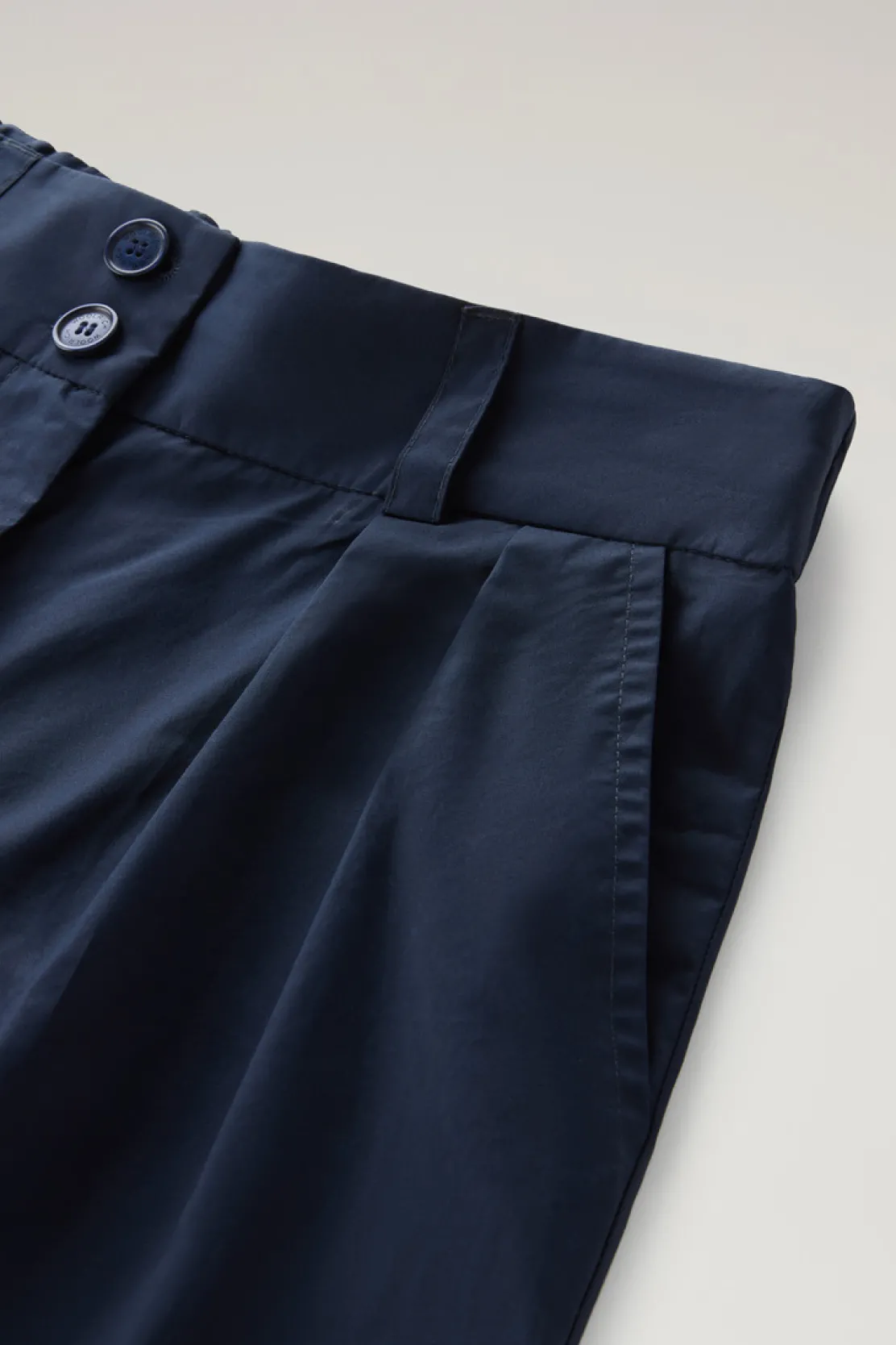 Pantaloni e pantaloncini>Woolrich Pantaloni In Popeline Di Puro Cotone Melton Blue