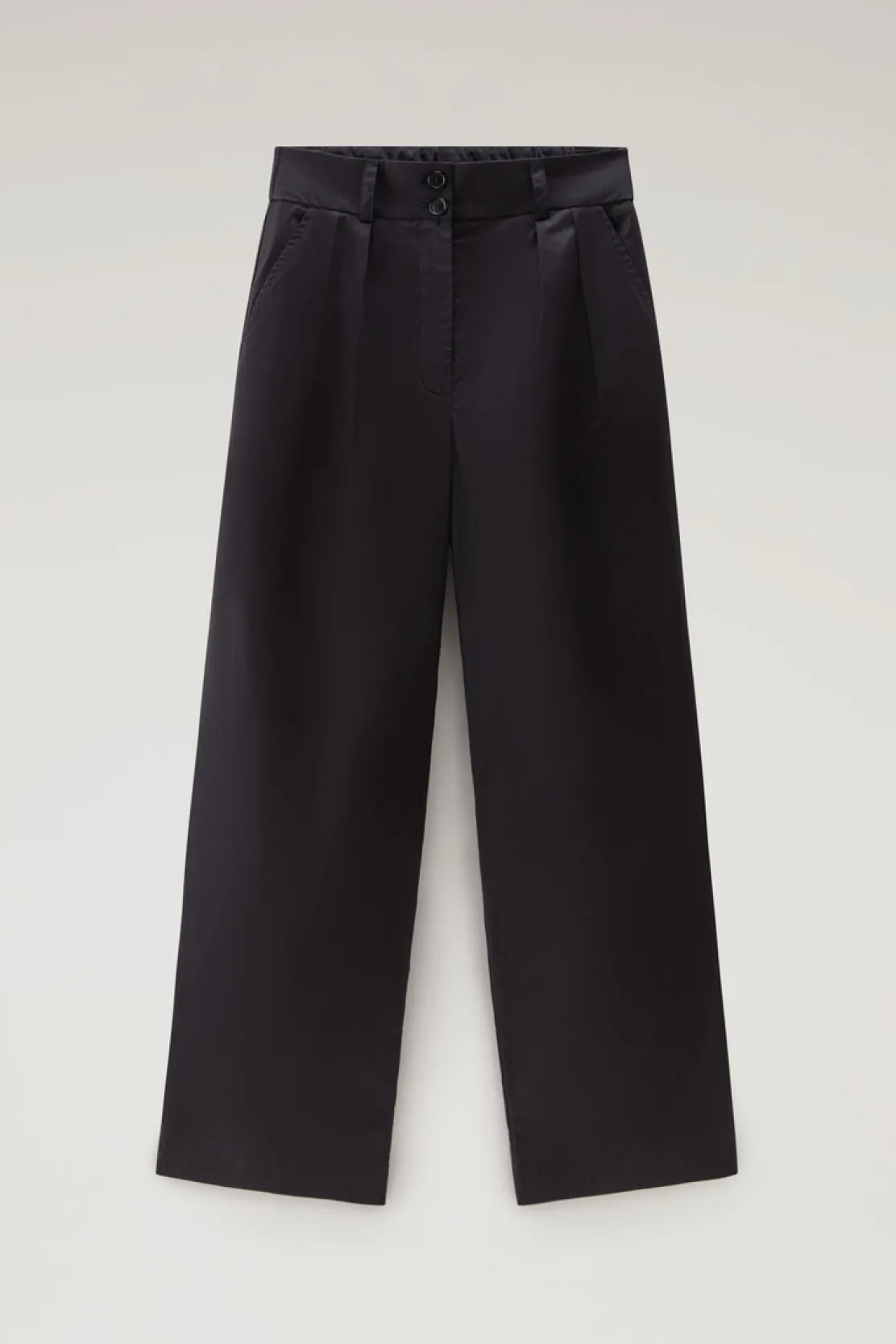 Pantaloni e pantaloncini>Woolrich Pantaloni In Popeline Di Puro Cotone Black