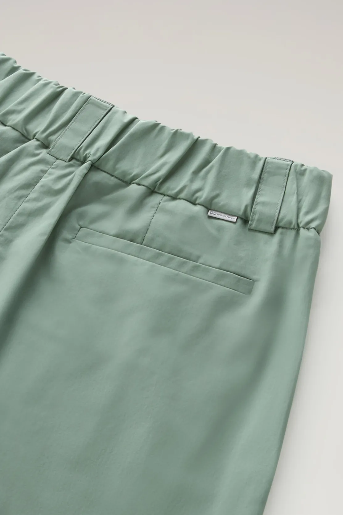 Pantaloni e pantaloncini>Woolrich Pantaloni In Popeline Di Puro Cotone Sage
