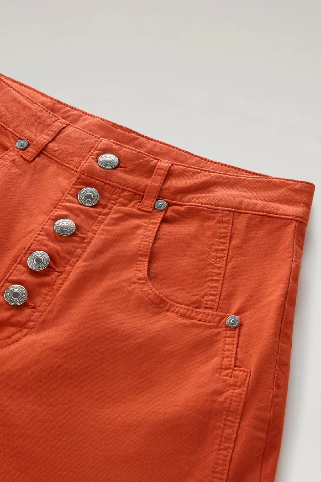 Pantaloni e pantaloncini>Woolrich Pantaloni In Twill Di Cotone Elasticizzato Tinto In Capo Koi