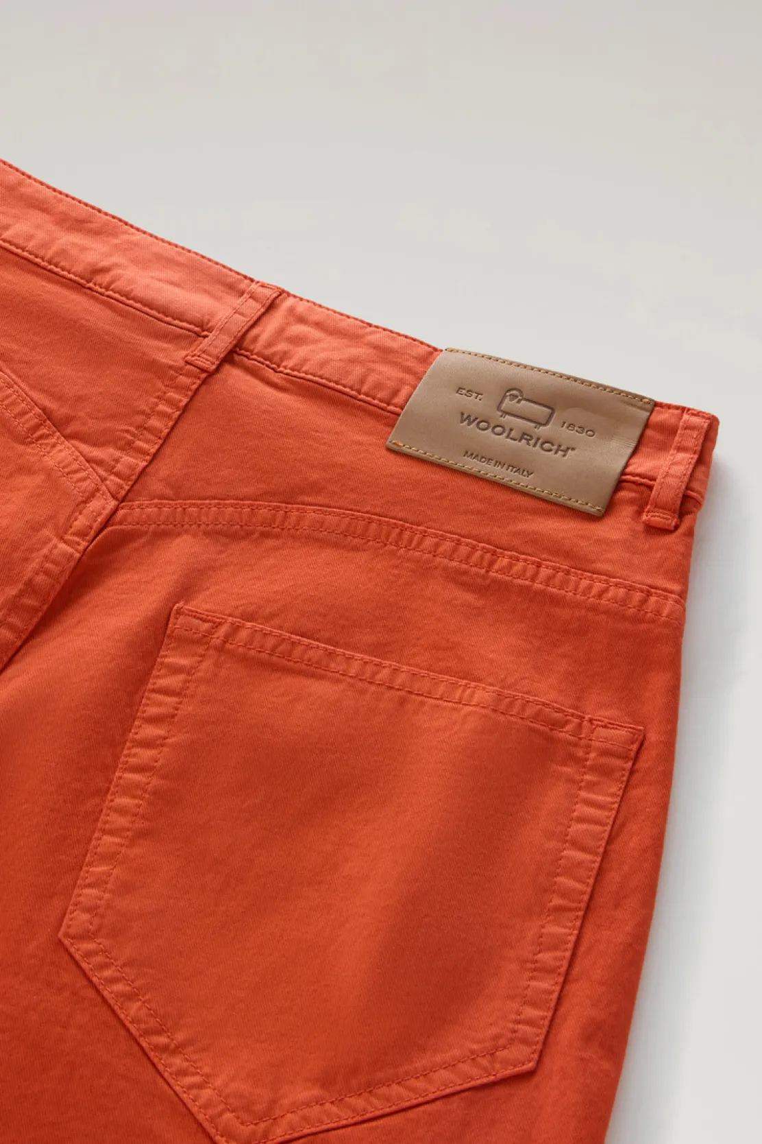 Pantaloni e pantaloncini>Woolrich Pantaloni In Twill Di Cotone Elasticizzato Tinto In Capo Koi