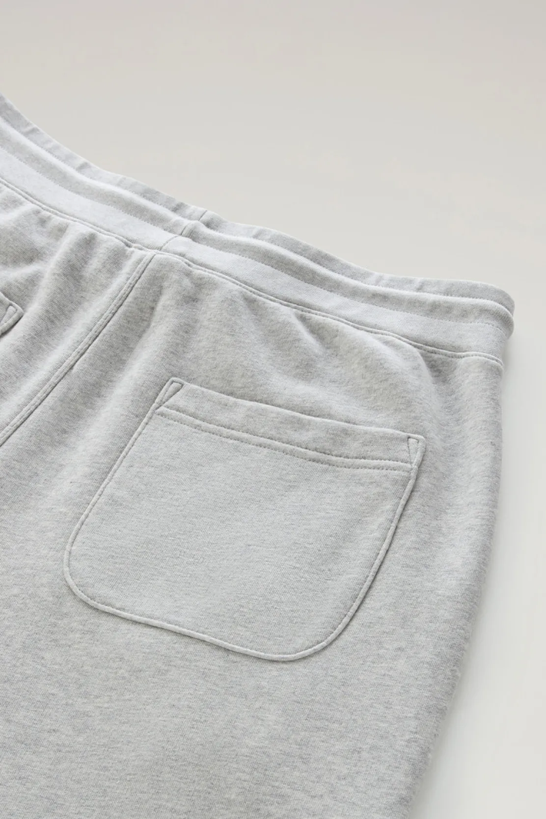 Pantaloni e pantaloncini>Woolrich Pantaloni Sportivi In Misto Cotone Felpato Light Grey Melange