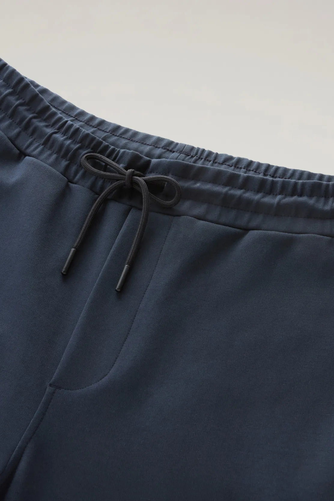 Pantaloni e pantaloncini>Woolrich Pantaloni Sportivi In Misto Cotone Elasticizzato Melton Blue