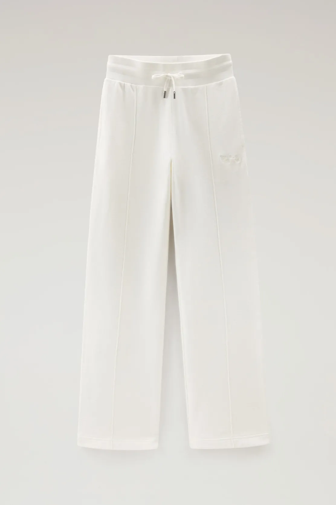 Pantaloni e pantaloncini>Woolrich Pantaloni Sportivi In Puro Cotone Plaster White