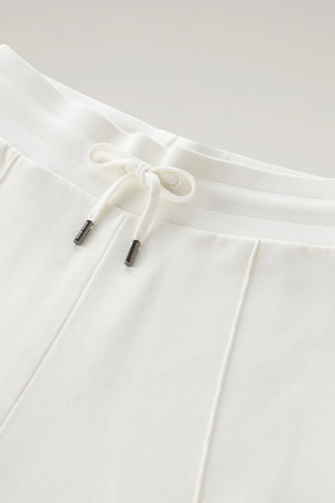 Pantaloni e pantaloncini>Woolrich Pantaloni Sportivi In Puro Cotone Plaster White