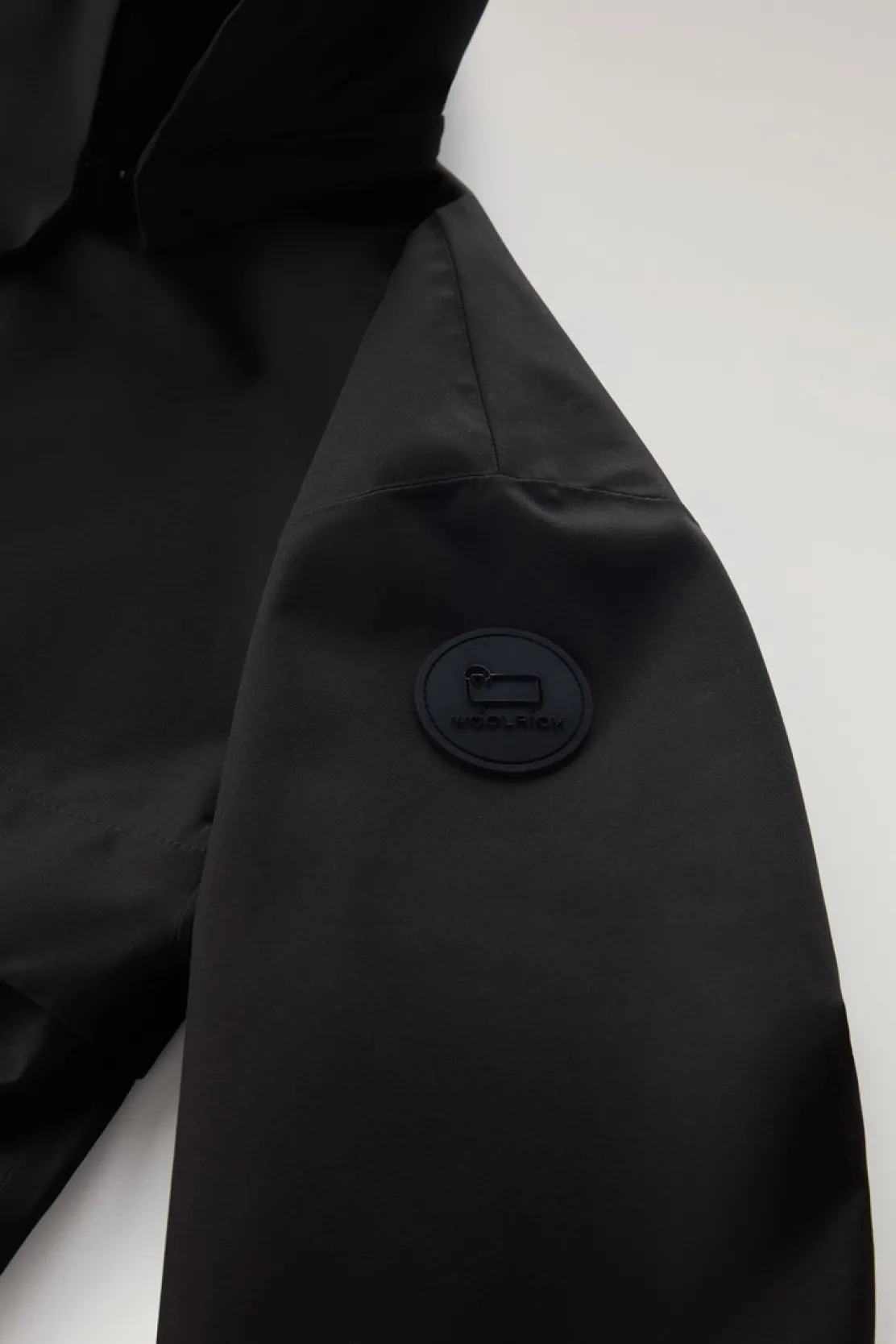 Impermeabili|Parka>Woolrich Parka Impermeabile In Tessuto Light Stretch Con Cappuccio Staccabile Black