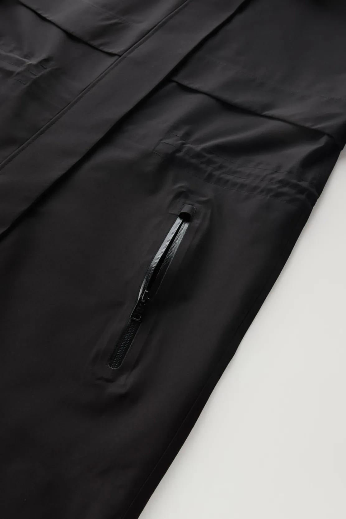 Impermeabili|Parka>Woolrich Parka Impermeabile In Tessuto Light Stretch Con Cappuccio Staccabile Black