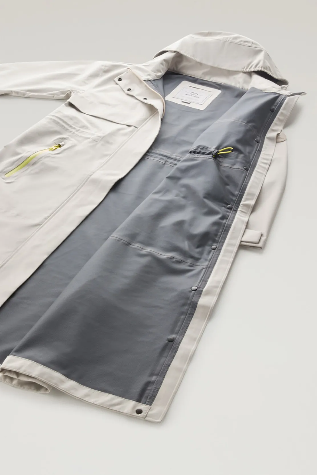 Impermeabili|Parka>Woolrich Parka Impermeabile In Tessuto Light Stretch Con Cappuccio Staccabile Light Oak