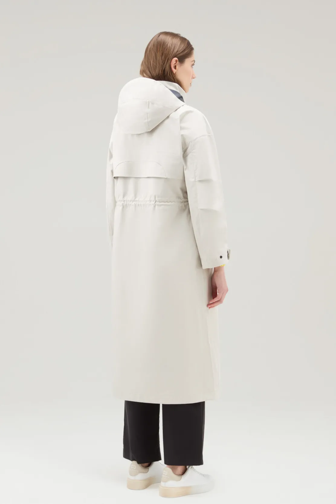 Impermeabili|Parka>Woolrich Parka Impermeabile In Tessuto Light Stretch Con Cappuccio Staccabile Light Oak